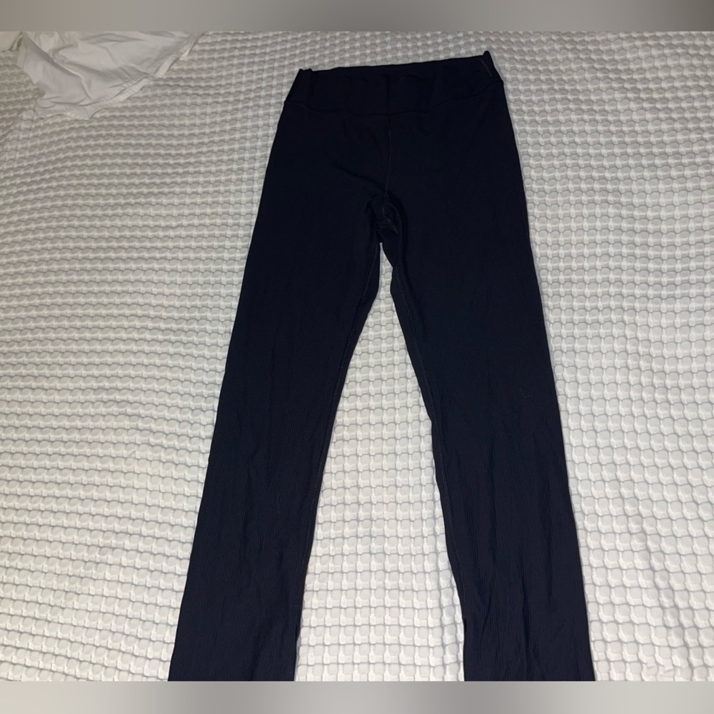 black flare leggings